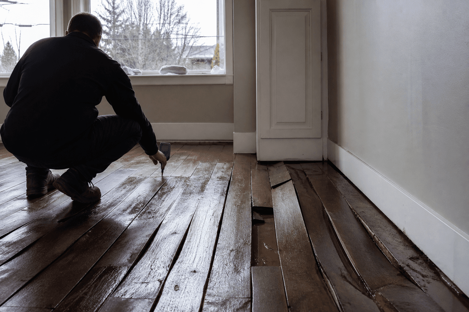 Floor & Hardwood Water Damage Restoration in Burnaby